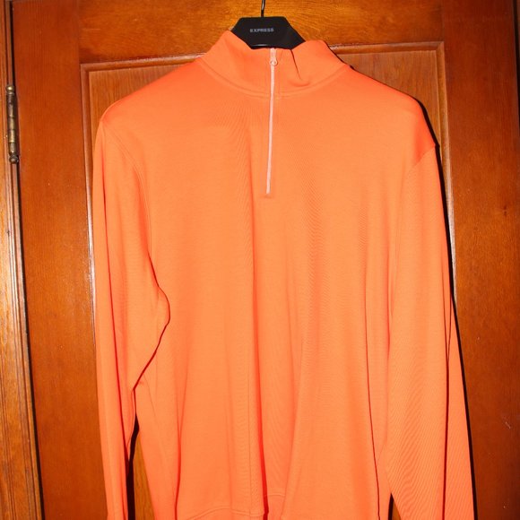 Vineyard Vines Mens 1/4 Zip Orange Medium - Picture 1 of 3